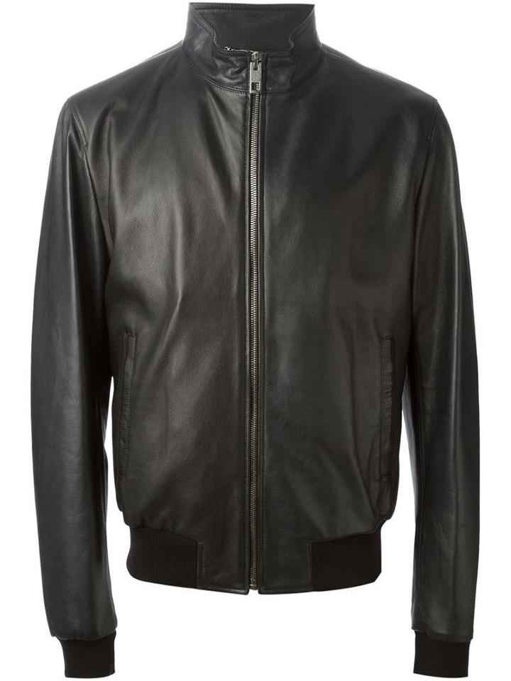 Dolce & Gabbana Leather Zip Jacket