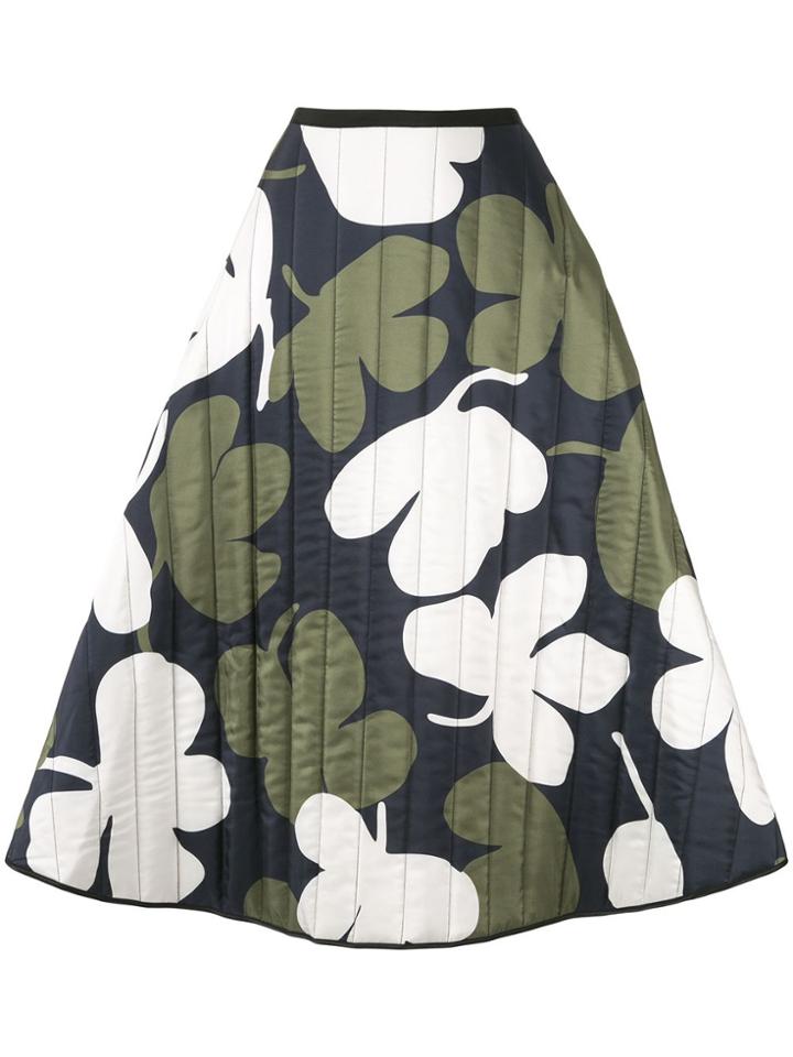 Lee Mathews A-line Floral Print Skirt - Blue