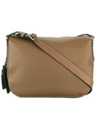 Furla - Tag Detail Shoulder Bag - Women - Calf Leather - One Size, Brown, Calf Leather