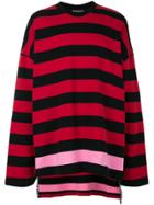 Mastermind World Striped Printed Sweatshirt - Red