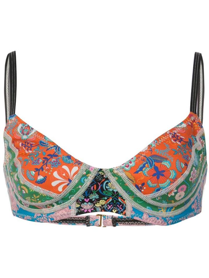Cynthia Rowley London Floral Bikini Top - Multicolour