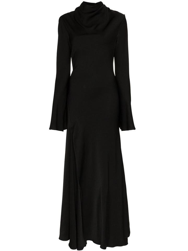 Ellery Suprematism High Neck Bias Cut Dress - Black