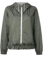 Fay Hooded Bomber Jacket, Women's, Size: Small, Green, Polyamide