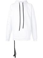 Unravel Project Destroyed Effect Hoody, Men's, Size: Large, White, Cotton