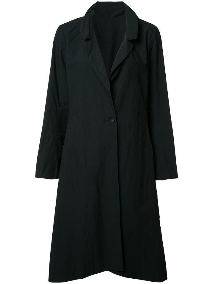 Deep Moss Single Breasted Coat, Size: Medium, Black, Wool