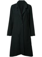 Deep Moss Single Breasted Coat, Size: Medium, Black, Wool