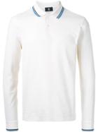 Kent & Curwen - Striped Collar Polo Shirt - Men - Cotton - Xxl, White, Cotton