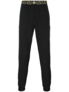 Versace 'greca' Track Pants, Men's, Size: 5, Grey, Modal/polyester/spandex/elastane