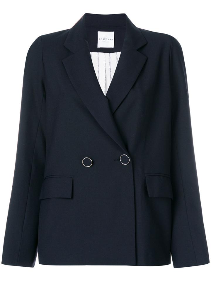 Roseanna Double Breasted Fitted Jacket - Blue