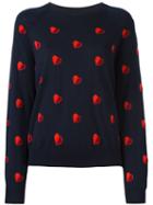 Ps By Paul Smith Heart Intarsia Jumper, Women's, Size: Large, Blue, Merino
