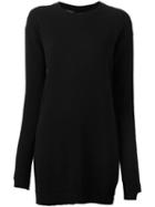 Andrea Ya'aqov Crew Neck Jumper, Women's, Size: Medium, Black, Virgin Wool/cashmere