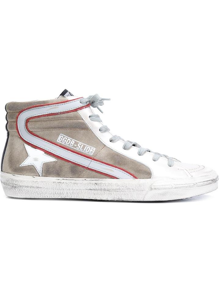 Golden Goose Deluxe Brand Slide Hi-top Sneakers, Women's, Size: 37, White, Calf Leather