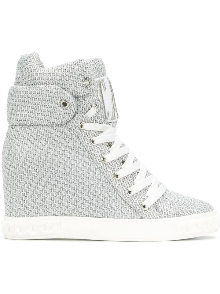 Casadei Logomania Wedge Sneakers - Grey
