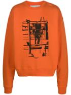 Off-white Industrial Print Sweatshirt - Orange