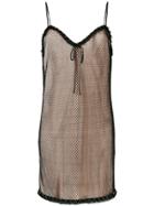 Miu Miu Layered Mesh Cami Dress - Black