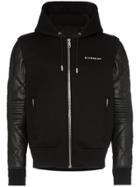 Givenchy Contrast Sleeve Hooded Jacket - Black