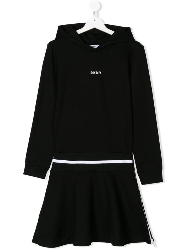 Dkny Kids Teen Hooded Dress - Black
