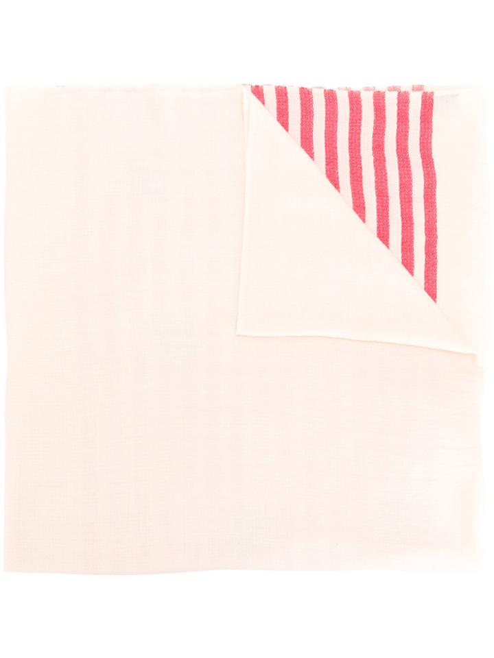 Janavi Embroidered Long Scarf - Nude & Neutrals