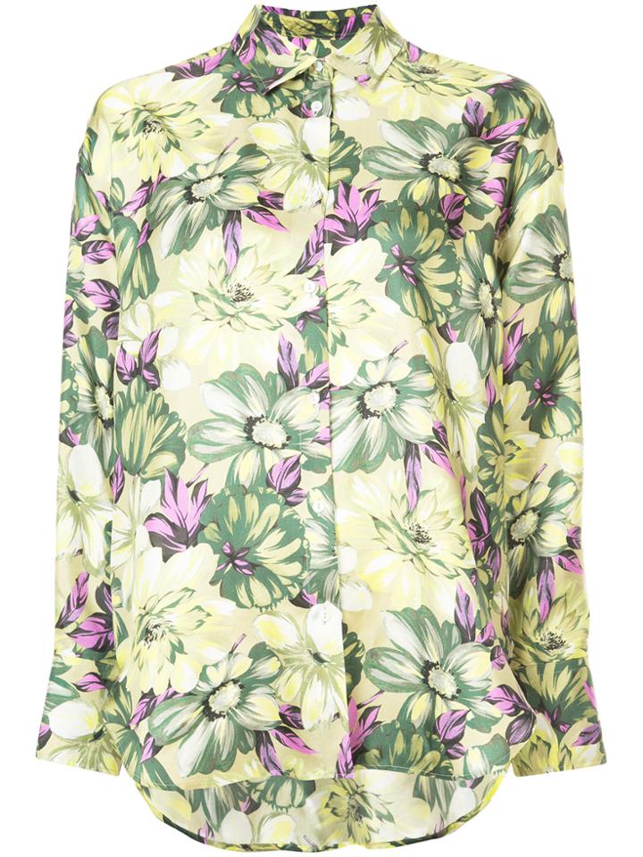Msgm Floral Print Blouse - Green