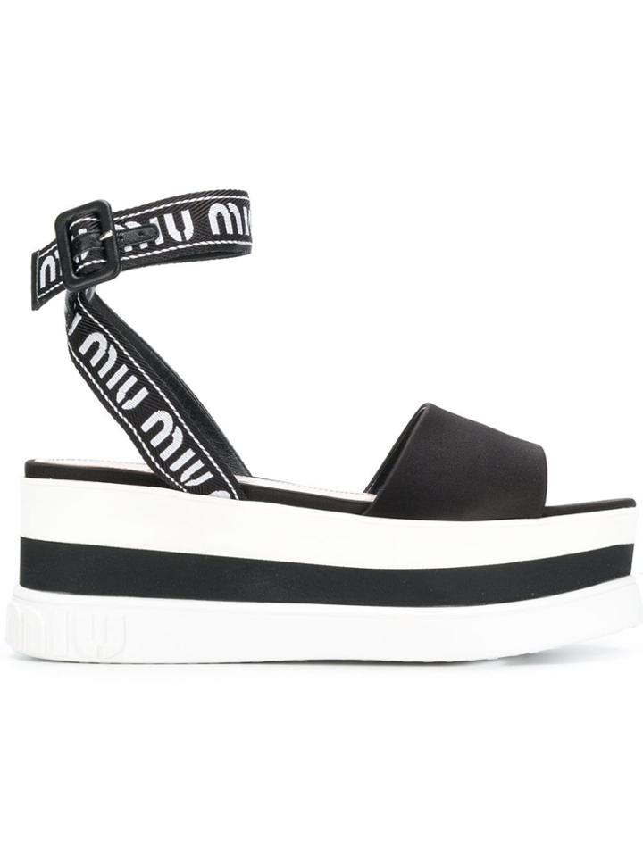 Miu Miu Platform Sandals - Black