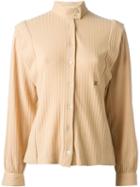 Céline Vintage Ribbed Shirt, Women's, Size: 38, Nude/neutrals