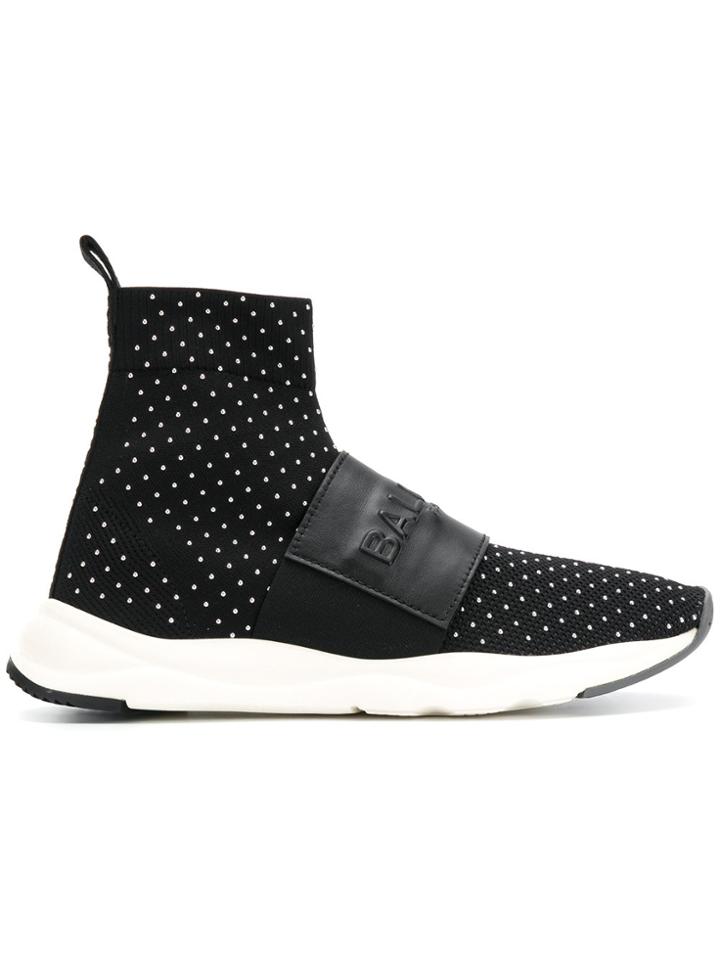 Balmain Cameron High Top Sneakers - Black