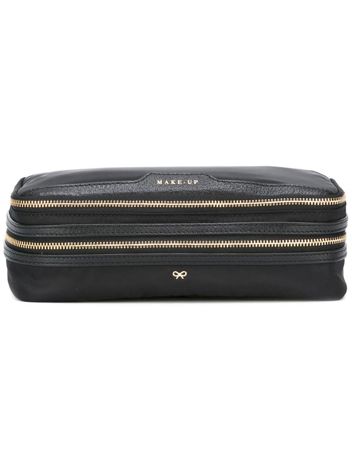 Anya Hindmarch Double Zip Make Up Bag - Black