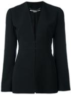 Stella Mccartney Collarless Blazer, Women's, Size: 42, Black, Wool/spandex/elastane