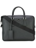 Prada Classic Tote, Men's, Black, Leather