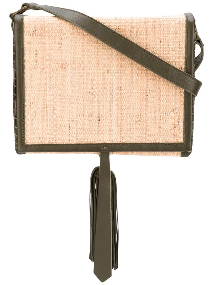 Zeus+dione - Attiki Shoulder - Women - Raffia/nappa Leather - One Size, Green, Raffia/nappa Leather
