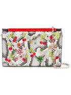Christian Louboutin Small Vanité Sakura Clutch, Women's, Black, Calf Leather/cotton/pvc/metal (other)
