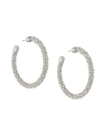 Ca & Lou Embellished Hoops - Silver