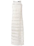 Twin-set - Lace Column Dress - Women - Silk/cotton - 40, White, Silk/cotton