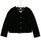 Kenzo Kids Buttoned Velvet Jacket - Black