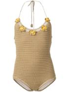 Alanui Crochet Swim Suit - Neutrals