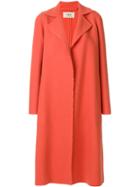 Ports 1961 Oversized Frayed Hem Coat - Yellow & Orange