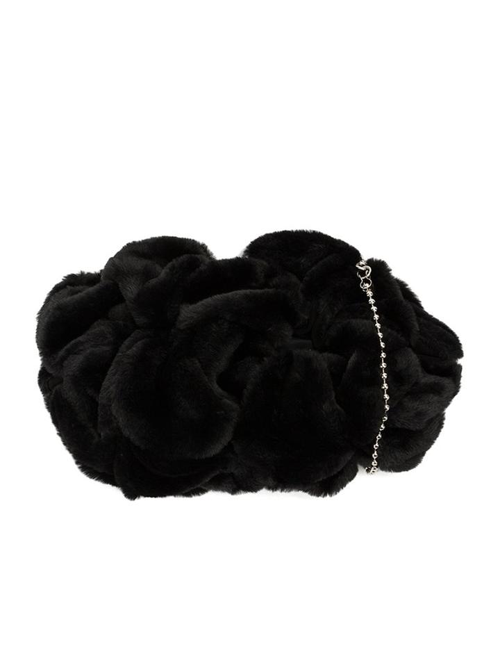 Comme Des Garçons Noir Kei Ninomiya Plush Medium Crossbody Bag, Women's, Black