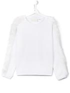 Une Fille Faux Fur Trim Sweatshirt, Girl's, Size: 14 Yrs, White