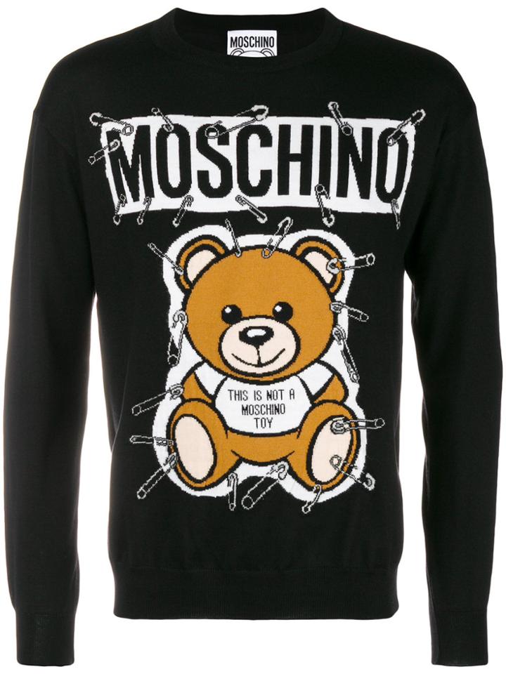 Moschino Bear Motif Sweatshirt - Black