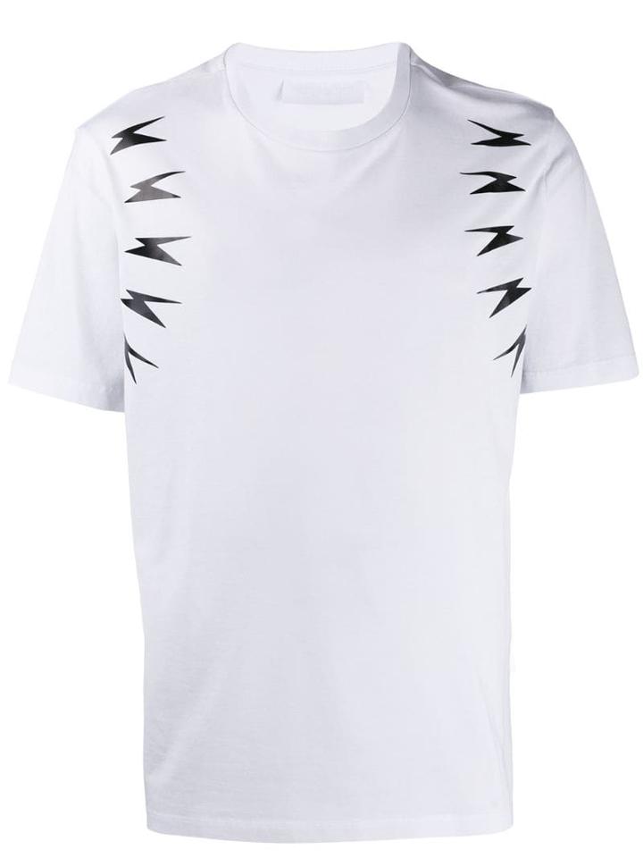 Neil Barrett Thunder Bolt Print T-shirt - White