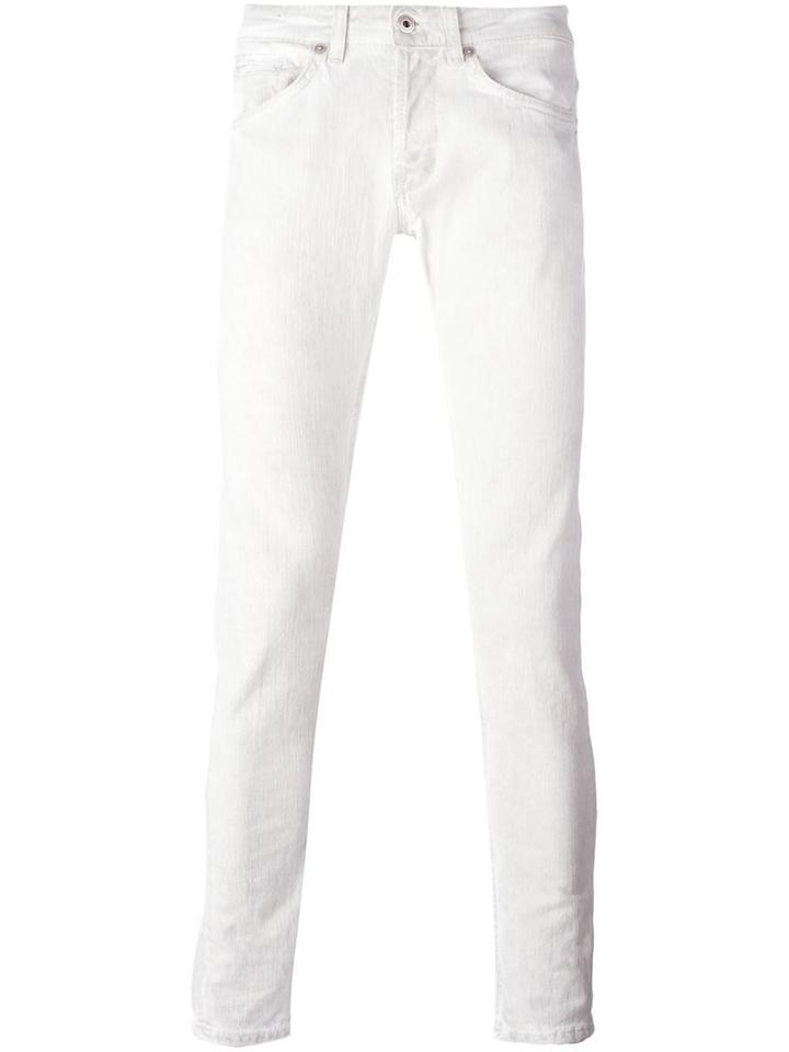Dondup 'george' Skinny Jeans, Men's, Size: 35/32, White, Cotton/spandex/elastane