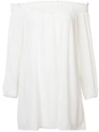 Nicole Miller Off-shoulders Shift Dress, Women's, Size: Xs, White, Silk/polyester