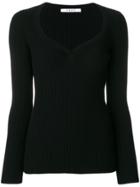 Givenchy Fitted Ribbed Sweater - Black