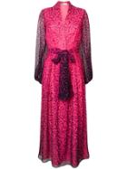 Gianni Versace Printed Long Dress - Pink/purple