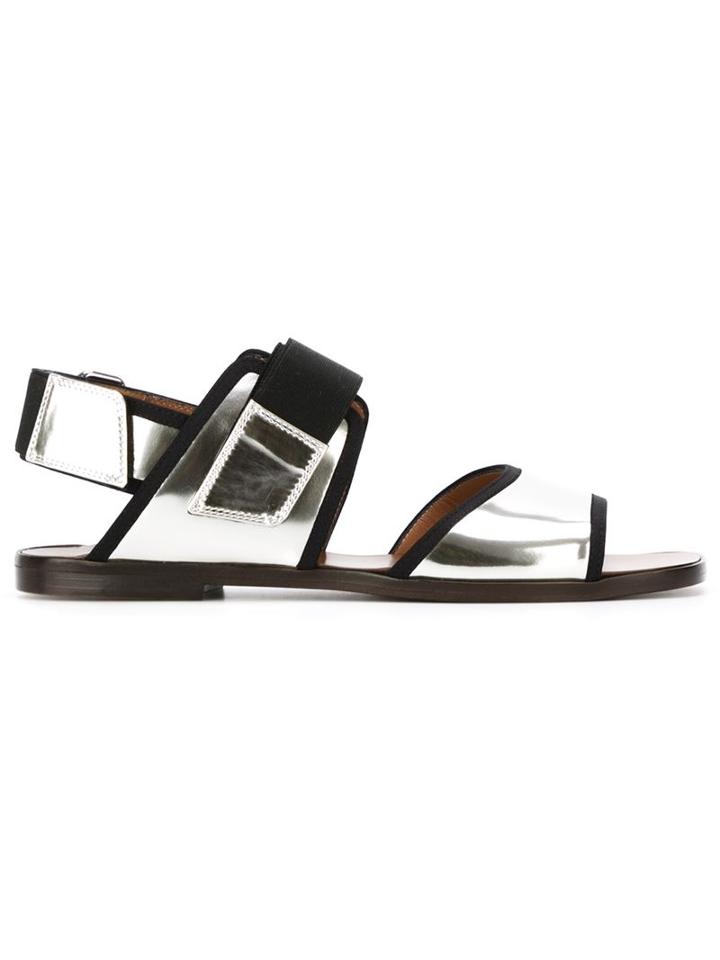 Marni Metallic (grey) Sandals, Women's, Size: 38, Calf Leather/leather