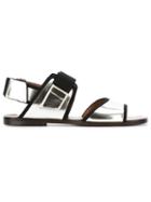 Marni Metallic (grey) Sandals, Women's, Size: 38, Calf Leather/leather