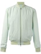 Qasimi - Classic Bomber Jacket - Men - Cotton/linen/flax/polyester/viscose - 48, Green, Cotton/linen/flax/polyester/viscose