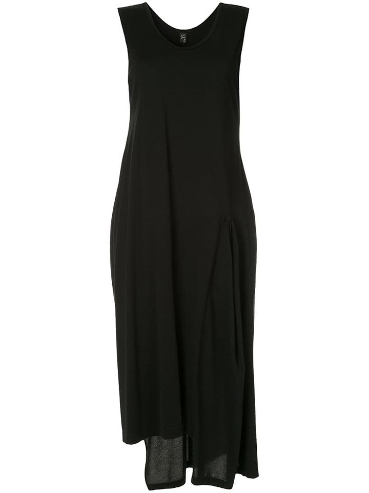 Y's Asymmetric Hem Tank Dress - Black