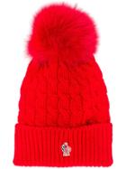 Moncler Grenoble Pom Pom Hat - Red
