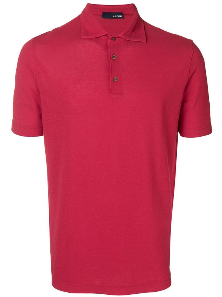 Lardini Short Sleeve Polo Shirt - Red